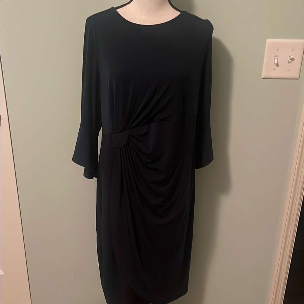 Connected Apparel Faux Wrap Dress 16W